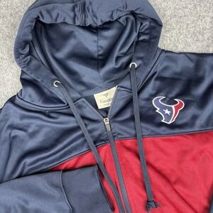 Houston Texans Jacket Mens 3xlt Full Zip NFL Hoodie Red Blue Big And Tall Sports